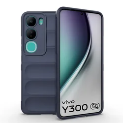 Shockproof Soft Silicone Full Edge Back Case - Full Cover, Enhanced Protection for Vivo V40 SE 80W (DarkBlue)