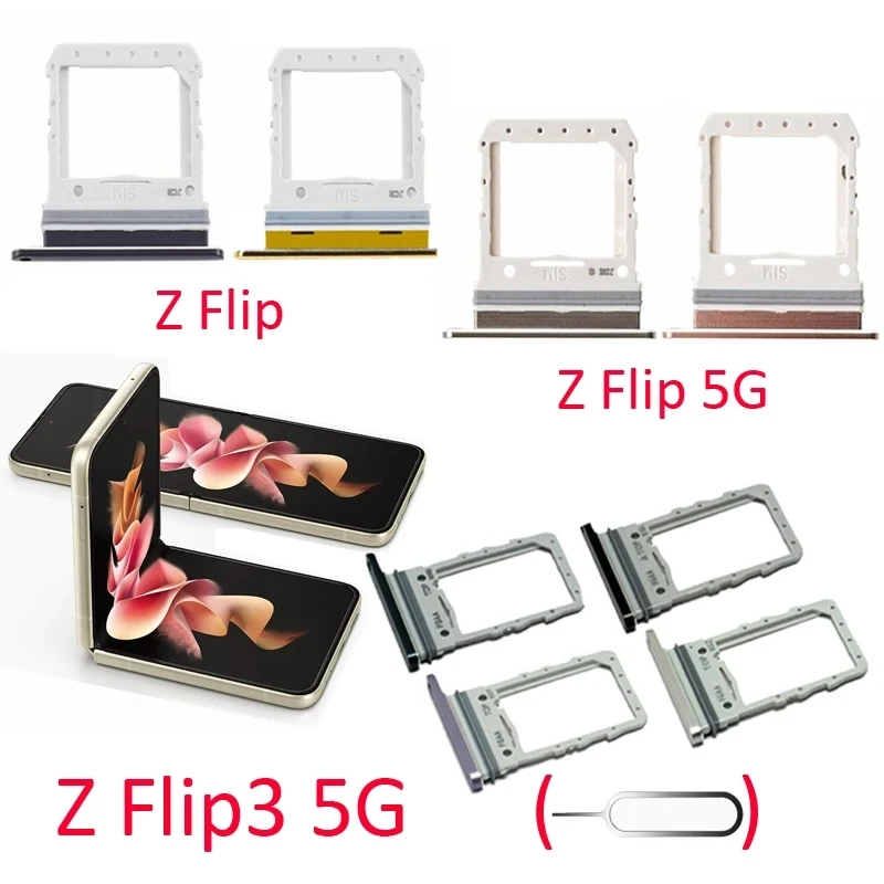 Phone Sim Card Tray Slot For Samsung Galaxy Z Flip 5G Phone New