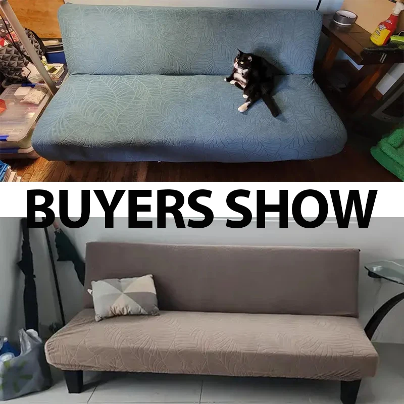 Waterproof Sofa Bed Cover For Living Room Folding Armless Sofa Couch Cover Stretch Thick Couch Covers Armchair Cover Protector 2
