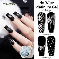 Radiant Summer Sparkle: Platinum Gel Nail Polish with Reflective Metallic Finish (Silvery)