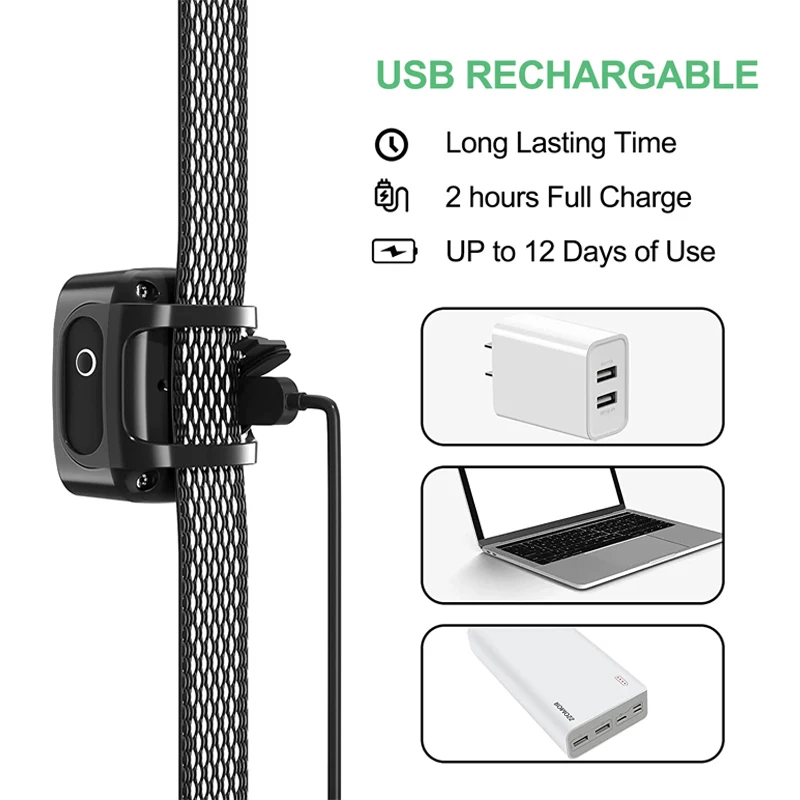 애완견 짖음 방지 장치, USB 초음파 지능형 전기 개 훈련 칼라, 짖음 중지 진동 방수 칼라