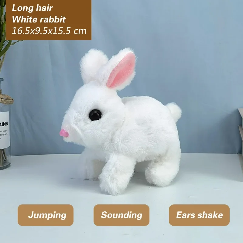 Bunny Pal-Peluche Lapin Petsboro, Lapin Robot Interactif, Jouet Peluche Paques Mon Lapins Realiste Jumping Twitching Shaking