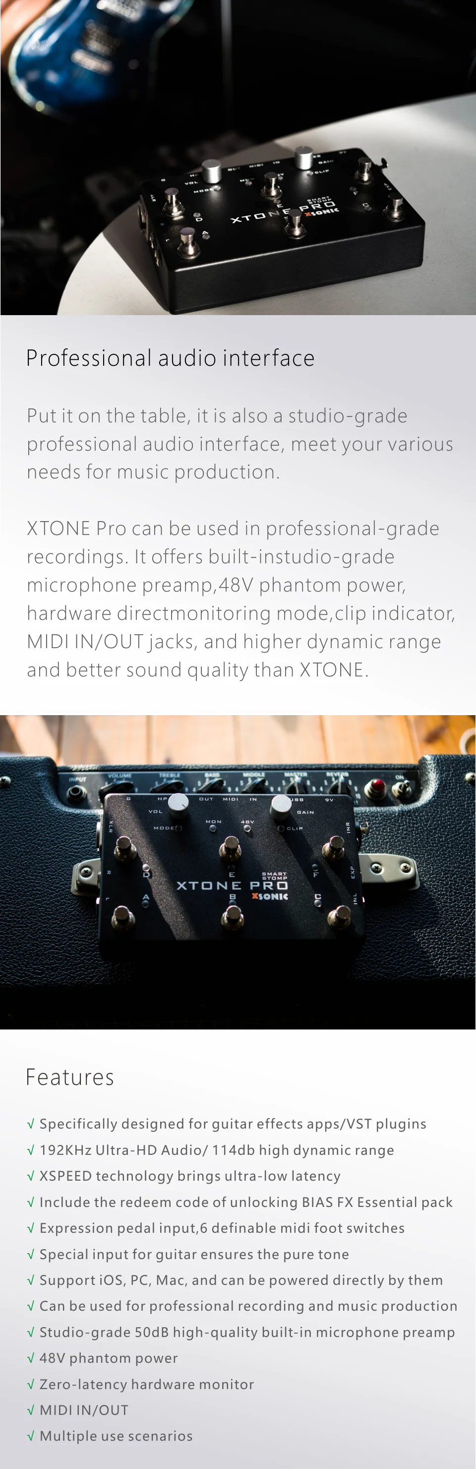 Interfaccia Audio Mobile Xtone - Latenza Ultra Bassa, 192 KHz, Per Chitarra E Effetti Software - Foto 6