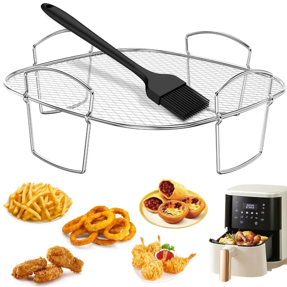 MultifunctionalRoastingRackCompatibleAirfryerDehydratorBBQRackSteamerRoastingCookingToolsforAirFryerAccessories