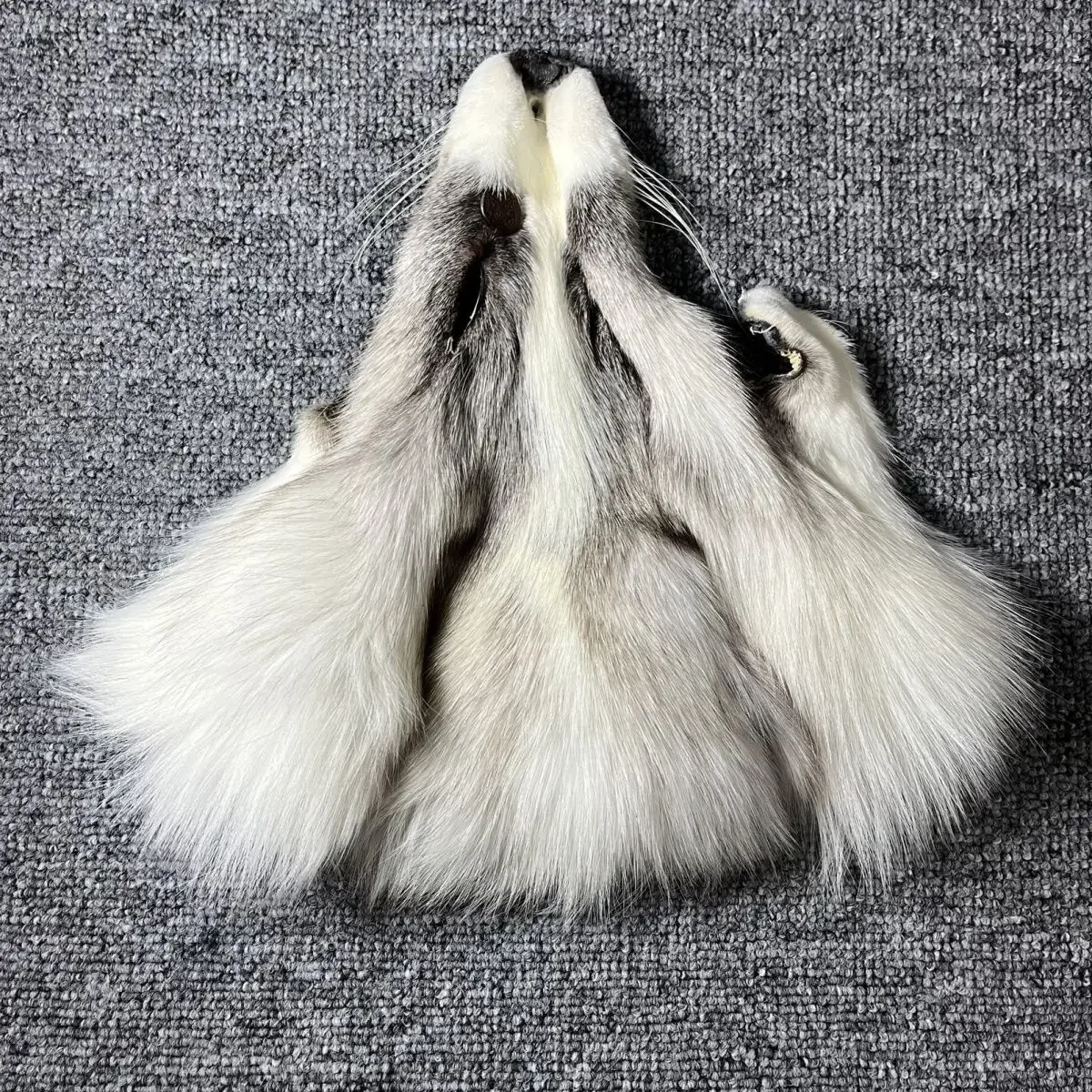 

Silver fox scalp diy fur decoration Silver fox scalp decoration Creative decoration Fur materials home decor accessories craft