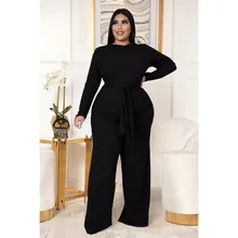 

Fashion Plus Size Suit Solid Color Nightclub Pit Cloth Strapping Pocket Wide-leg Pants Two-piece Set Spring New Fashion 2022