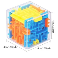 mini 3D Maze Magic Cube Six-sided Transparent Puzzle Speed Cube Rolling Ball Cubes Maze Toys For Children Stress Reliever Toys 3