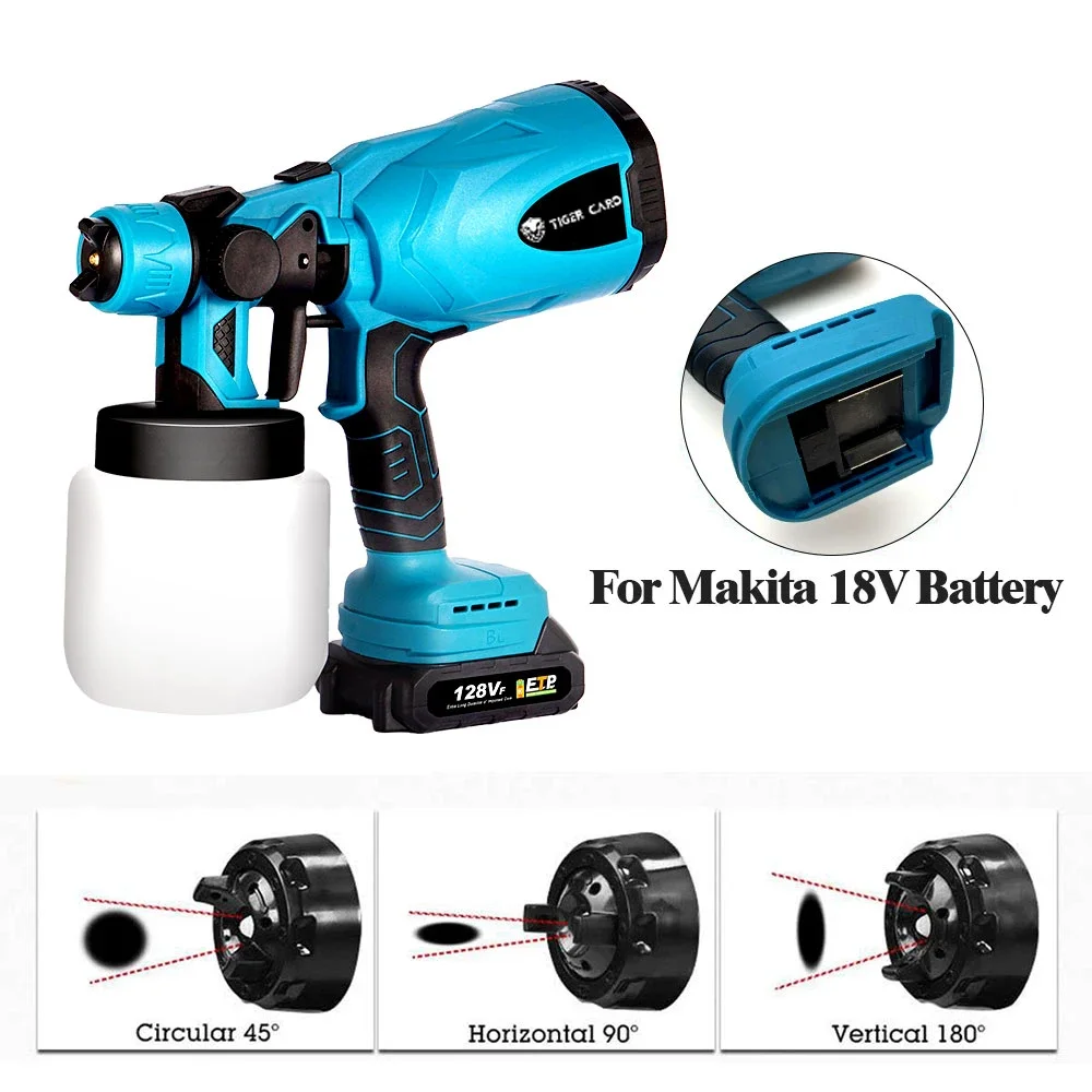   ̰  HVLP Ʈ й, ŰŸ 18V ͸ ڵ  ƿ   귯, 1500W