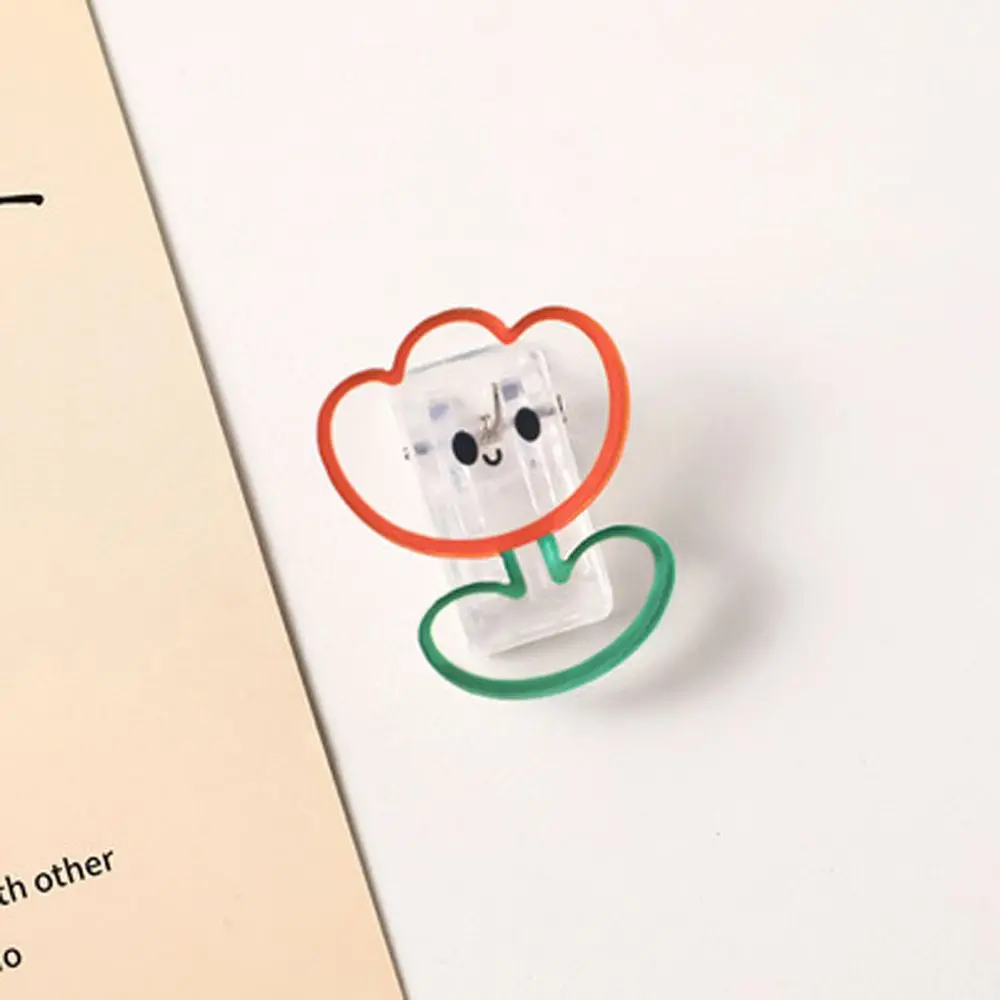 Desktop Organizer Set: Cartoon & Transparent Binder and Paper Clips with Snack Sealing Clips