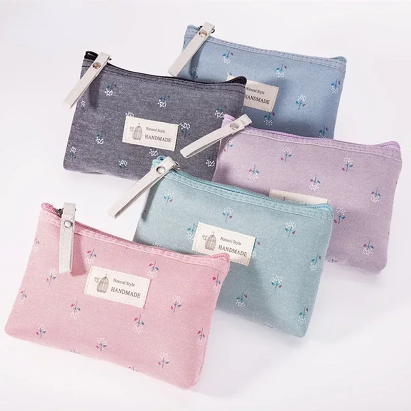 Zachte canvas tas met stippenprint voor dames, schattige organizer voor cosmetica en toiletartikelen, draagbare make-uptas, reistas._voghion.com