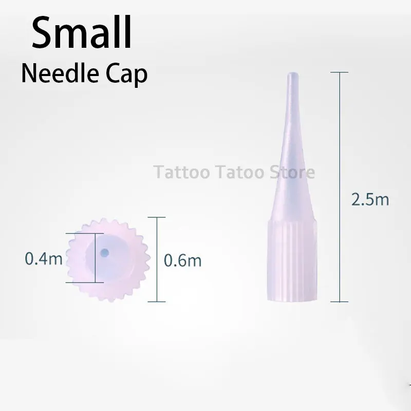 100pcs 1RL Tattoo Caps Needle Tips for Permanent Makeup Tattoo Machine Traditional Needle Nozzle for Eyebrow Lip Machine