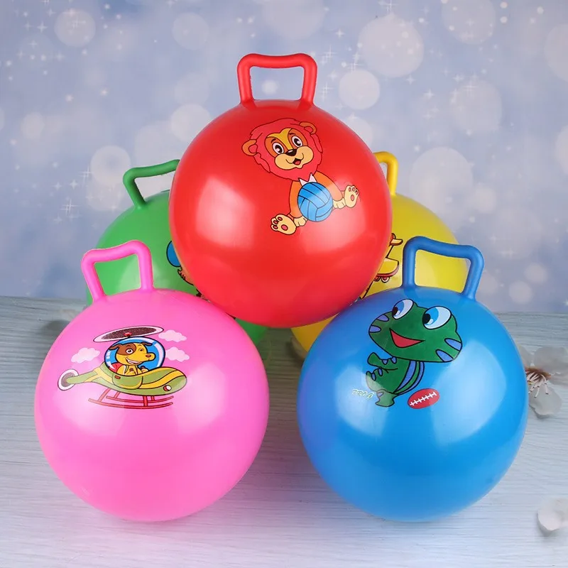 child's bouncy ball with handle
