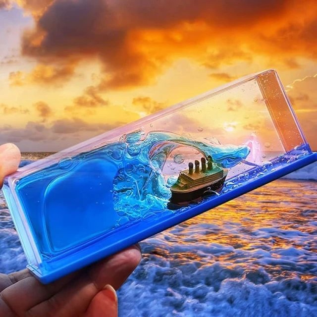 Modèle de décoration de soleil de croisière en liquide, soleil insubmersible,  décoration de voiture et de bateau - AliExpress