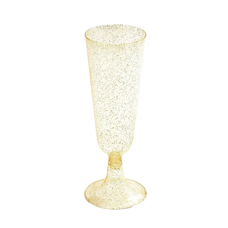Disposable Clear Plastic Champagne Flutes - Set of 25/50/100, 150ml Toasting Glasses