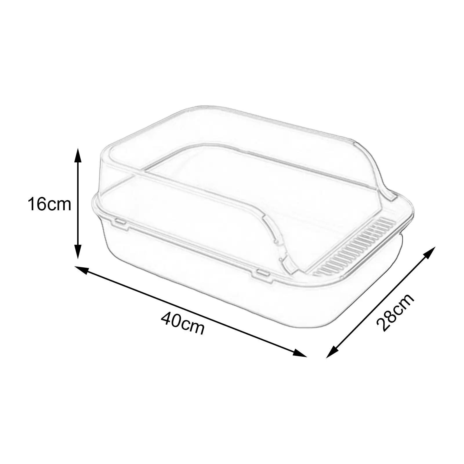 Portable Cat Litter Box with Detachable Design for Simple Cleaning