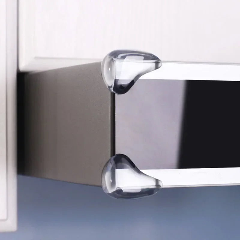 Silicone Table Corner Protector Transparent Safety Table Edges Corner Cover Protector Security Protection Children Baby Furniture Guards 2pcs/set