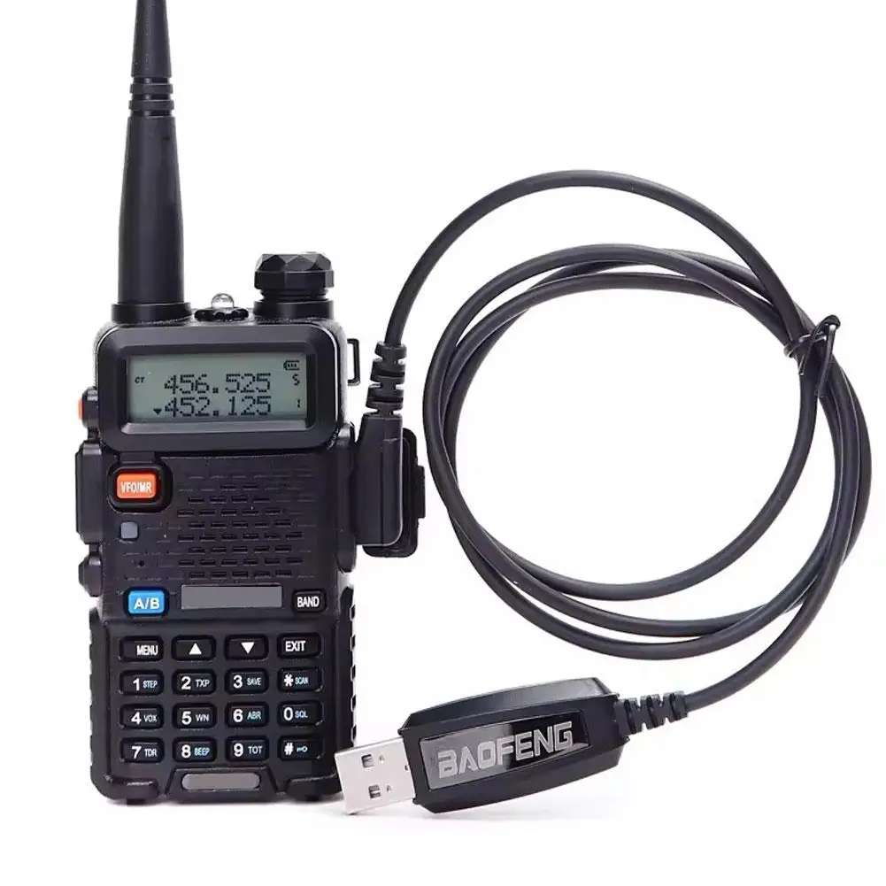 

For Baofeng UV5R/888s UV-3R+ Programming Cable K-head Data Walkie-talkie Drive Write Frequency Cable CD Portable USB Cable Z0S7