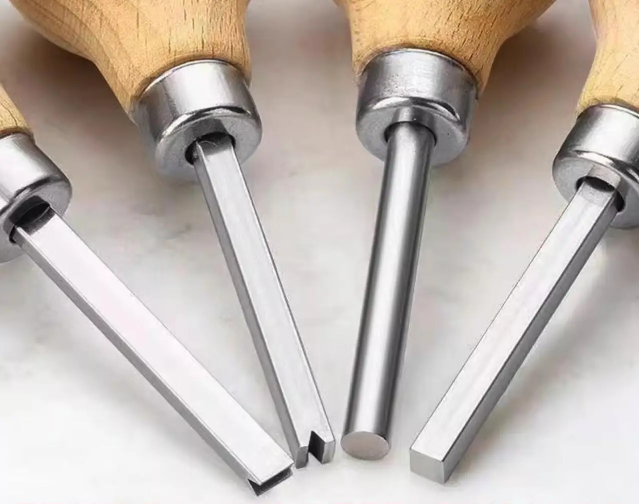 Grooved Square Bezel Pusher with Wooden Handle – Premium Jewelry Setting & Crafting Tool
