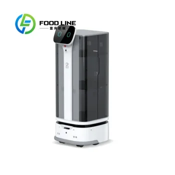 Robot di Consegna Commerciale Intelligente con Display LED, Ricarica Automatica, Evitamento Ostacoli per Servizio in Camera di Caffè e Hotel, Personalizzabile - immagine 3