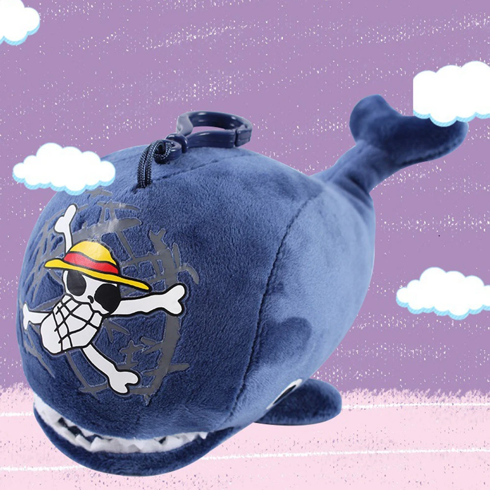 25cm Anime One Piece Raab Plush Toy Cartoon Pendant Stuffed Whale Doll Marine Animal Pillow for Child Christmas Birthday Present