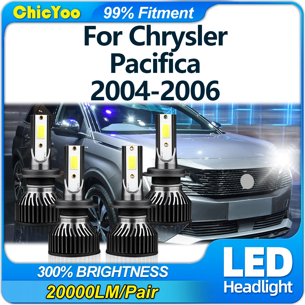 40000LM LED Headlight 240W Turbo Car Headlamps 12V 24V Auto Lights Bulbs 6000K White For Chrysler Pacifica 2004 2005 2006