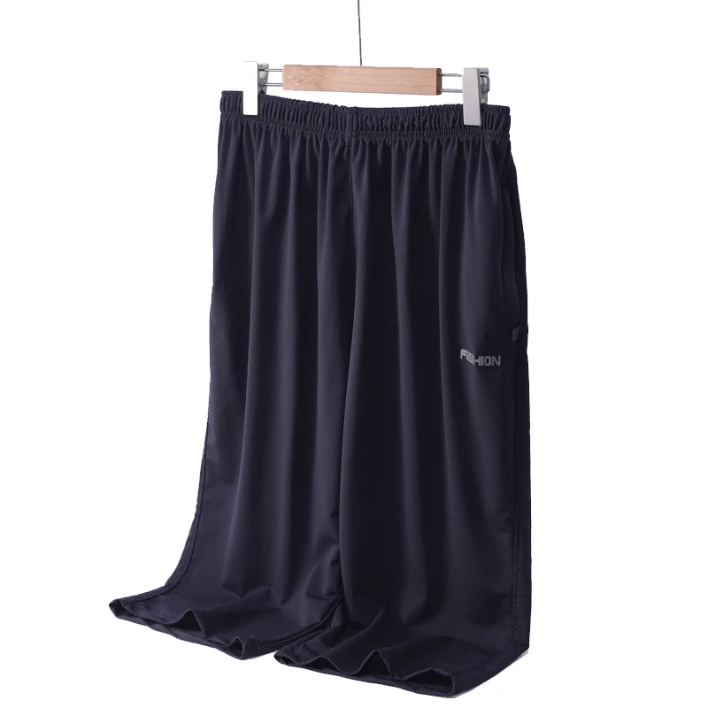 Men's Shorts Mesh Elastic seven-point shorts Summer Breeches  Clothing Nylon Black Grey Spandex Sweat Shorts