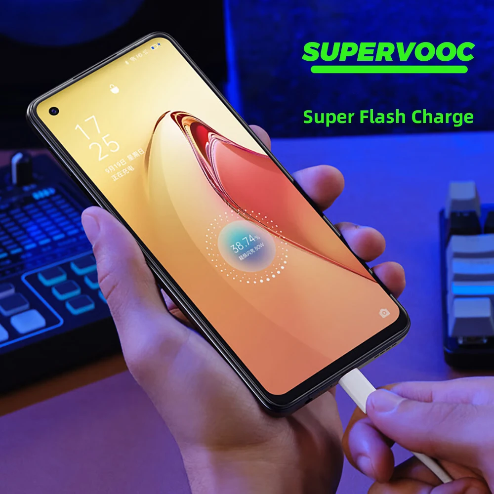 OPPO 100W 타입 C 고속 충전 케이블 USB A to C 와이어 폰 데이터 코드 슈퍼부크 레노 8 7 5g 5 프로 6 라이트 4 파인드 X6 X5 프로용