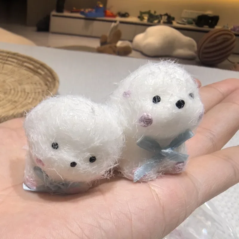 Stress Relief Toys New Kawaii Mini Puppy Lamb Handmade Silicone Pinch Squeeze Props Adult Children Birthday Gift Squishy Toy 2