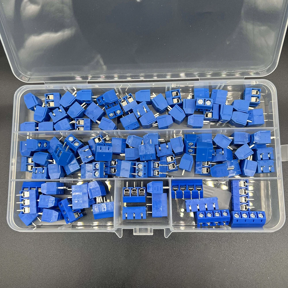 KF301-2P KF301-3P KF301-4P PCB Ʈ  ͹̳  Ŀ, 극庸 PCB  5mm ġ ƮƮ ϵ, 100 