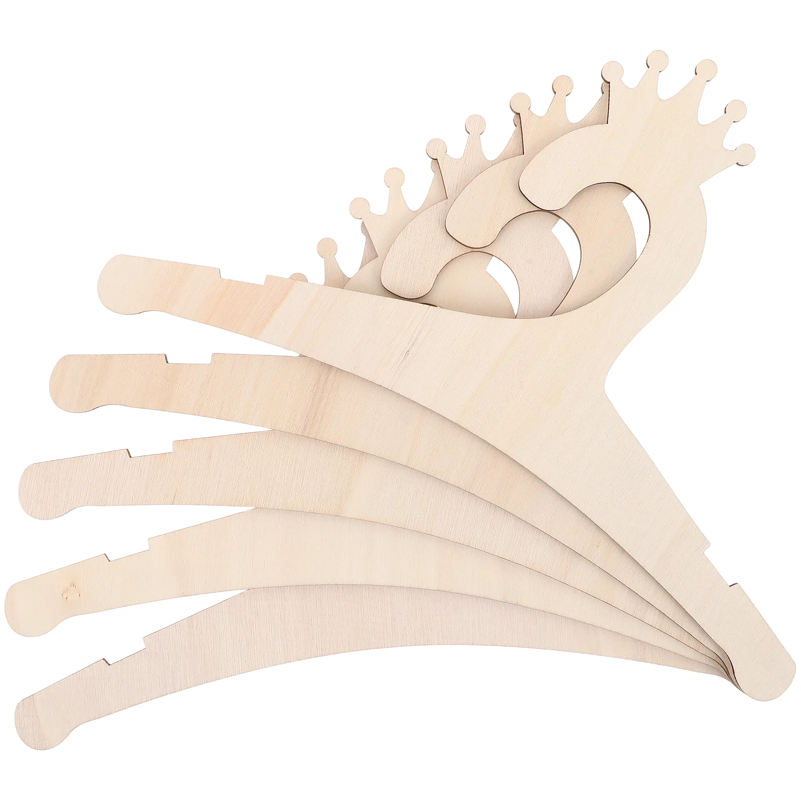 5 PCS Wooden Children's Clothes Hanger Kids Coat Hangers Childrens Organizer Baby for Closet