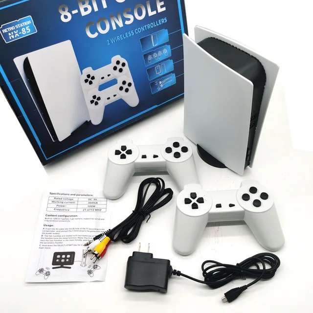 NUOVA stazione di gioco 5 TV Console per videogiochi wireless 1280 giochi classici integrati Mini lettore di giochi retrò Supporto uscita Av 4
