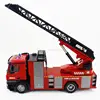 Huina 1:14 Fire Truck Simulation Water Spray Sound Effect Lighting Fire Ladder Multi Functional Engineering Vehicle 5