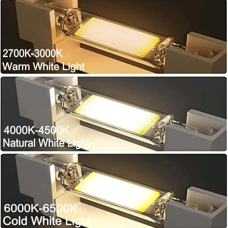 LED R7s COB 유리 튜브 슈퍼 밝은 118mm J118 78mm J78 COB 전구 AC110V 120V 130V 220 240V 홈 할로겐 램프 교체