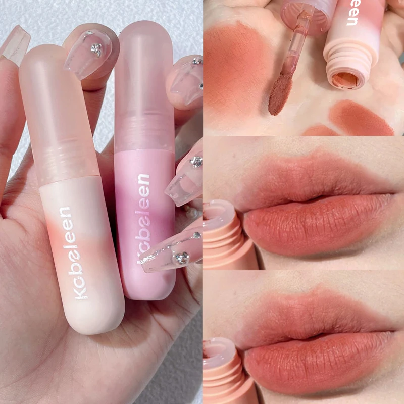 

Matte Mousse Lip Gloss 6 Colors Moisturizing Lasting Nude Velvet Lip Mud waterproof Sexy Red Capsule Liquid Lipstick Cosmetics