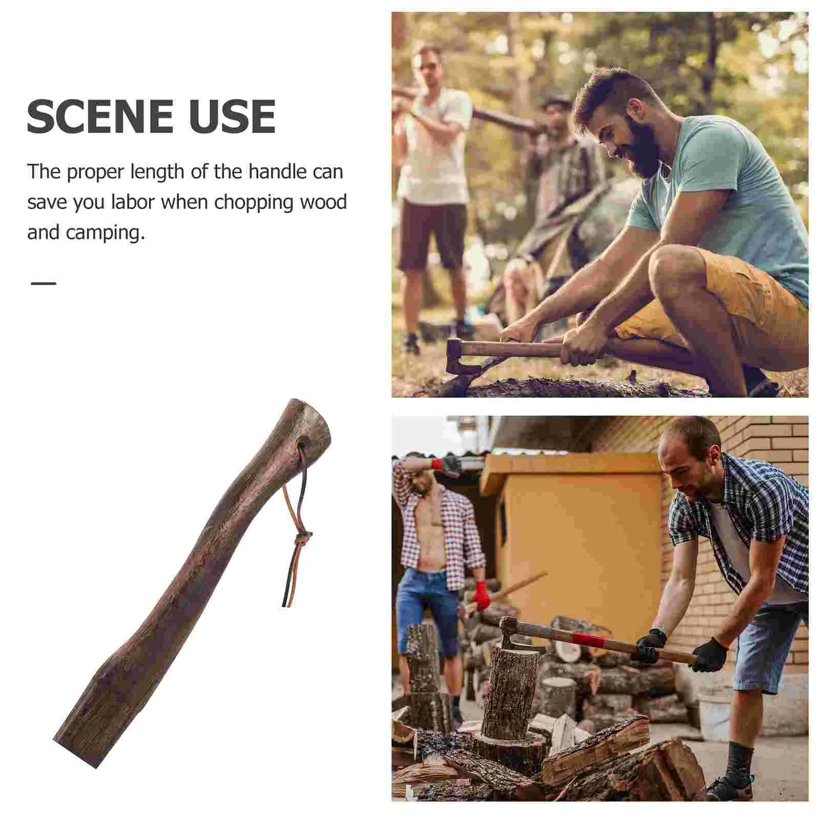 Wooden Ax Handle Axe Double Survival Tools Hatchet Replacement for Rope