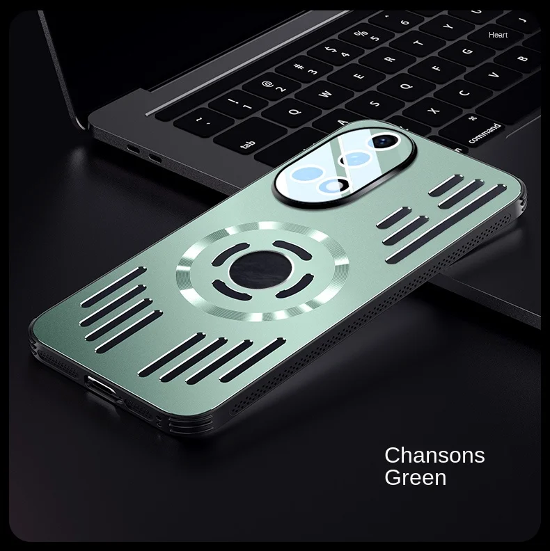 Enhanced Hard Metal Protective Back Cover with Heat Dissipation and Wireless Charging Compatibility