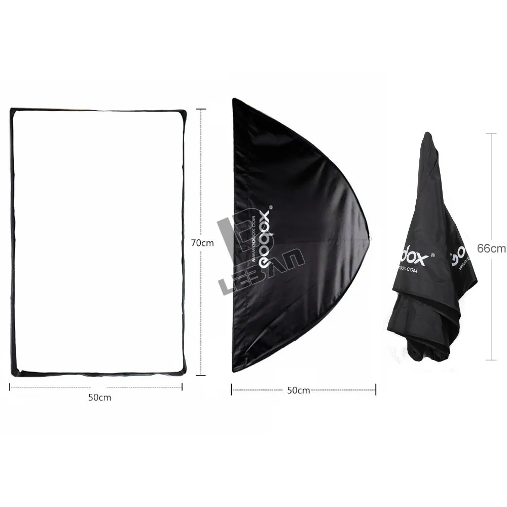50 x 70CM Rectangular Umbrella Softbox for Strobe Studio Flash