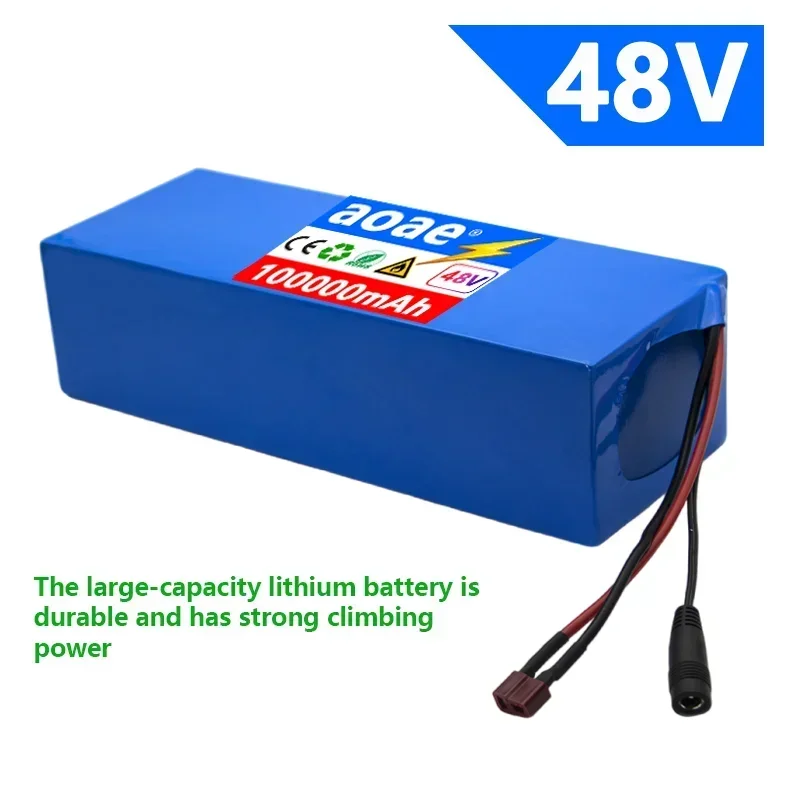 13S5P 48V 100Ah Electric Vehicle Lithium Battery Pack for Electric Scooter Mountain Bike 250-1000w rechargeable batteries