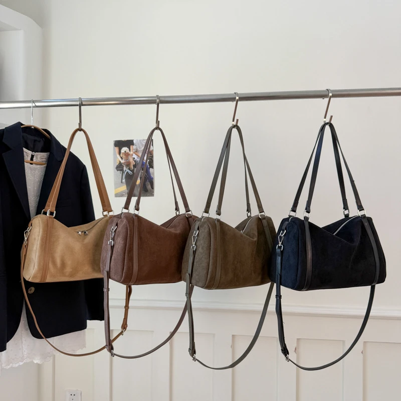 Fashion Women Vintage Pillow Shoulder Crossbody Bags High Capacity Matte Leather Female Tote Handbags