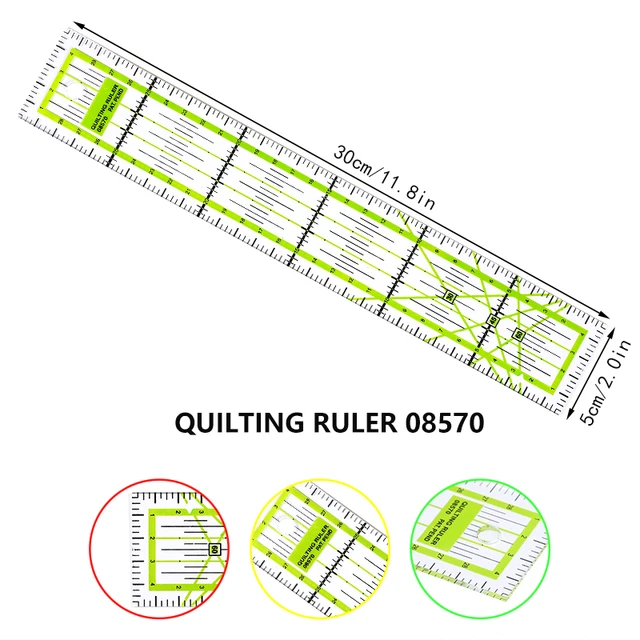 1/2pcs 15cm Quilting Patchwork Ruler Fabric Cloth Cutting Ruler Acrylic Sewing  Rulers DIY Knitting Crafts