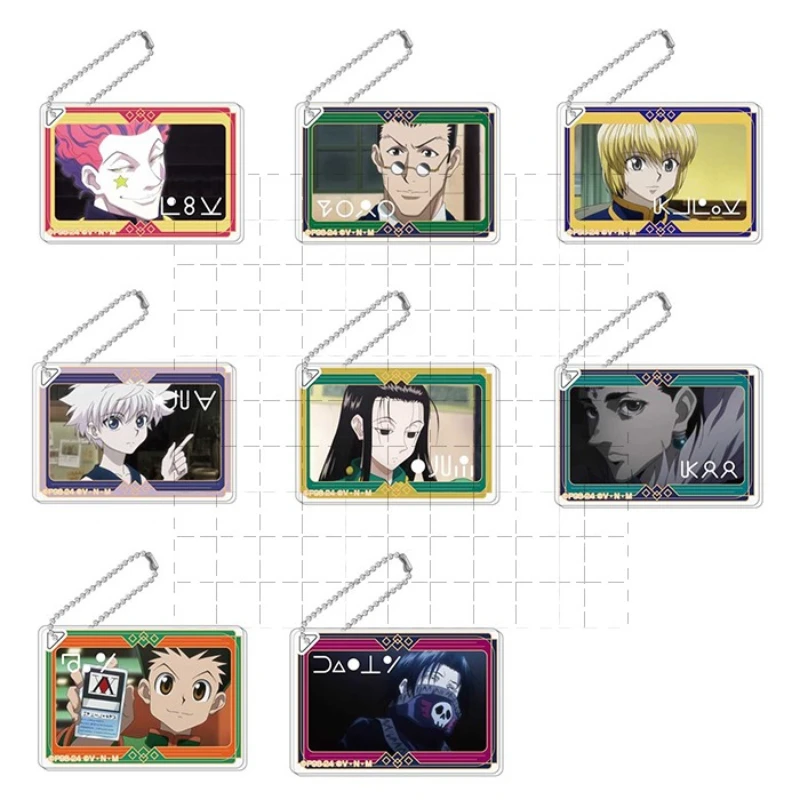Фото Игра Killua Zoldyck Hyskoa Syarnorke Gon Freecss Kurapika Reorio брелок кукла аниме акриловый брелок Подвеска для подарка №1