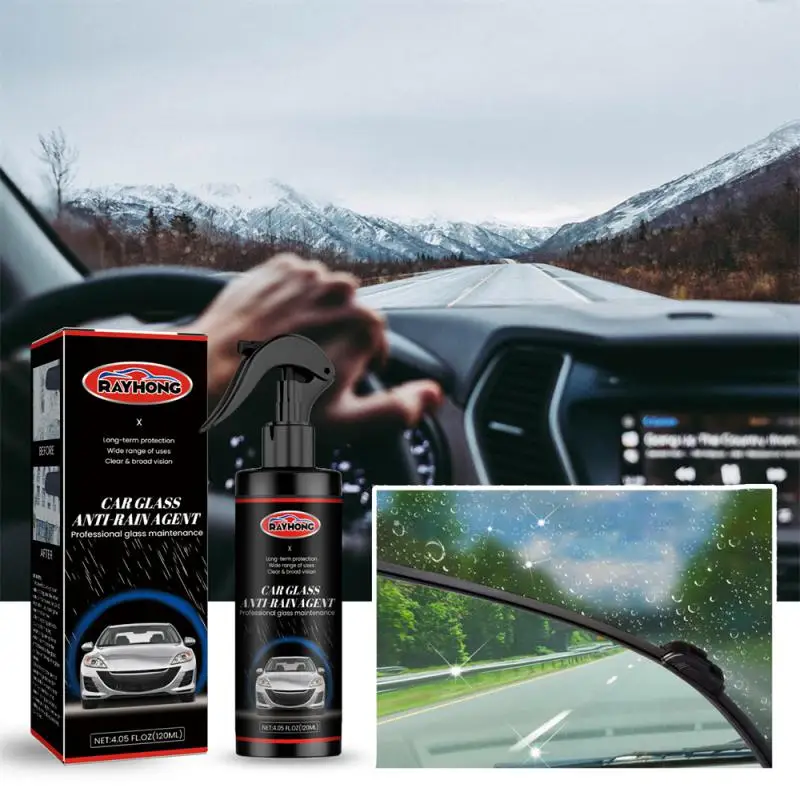 

Anti-rain For Car Glass Water-repellent Anti-fog Coating Waterproof Spray 120ML Auto Rain Agent Spray Auto Accessories