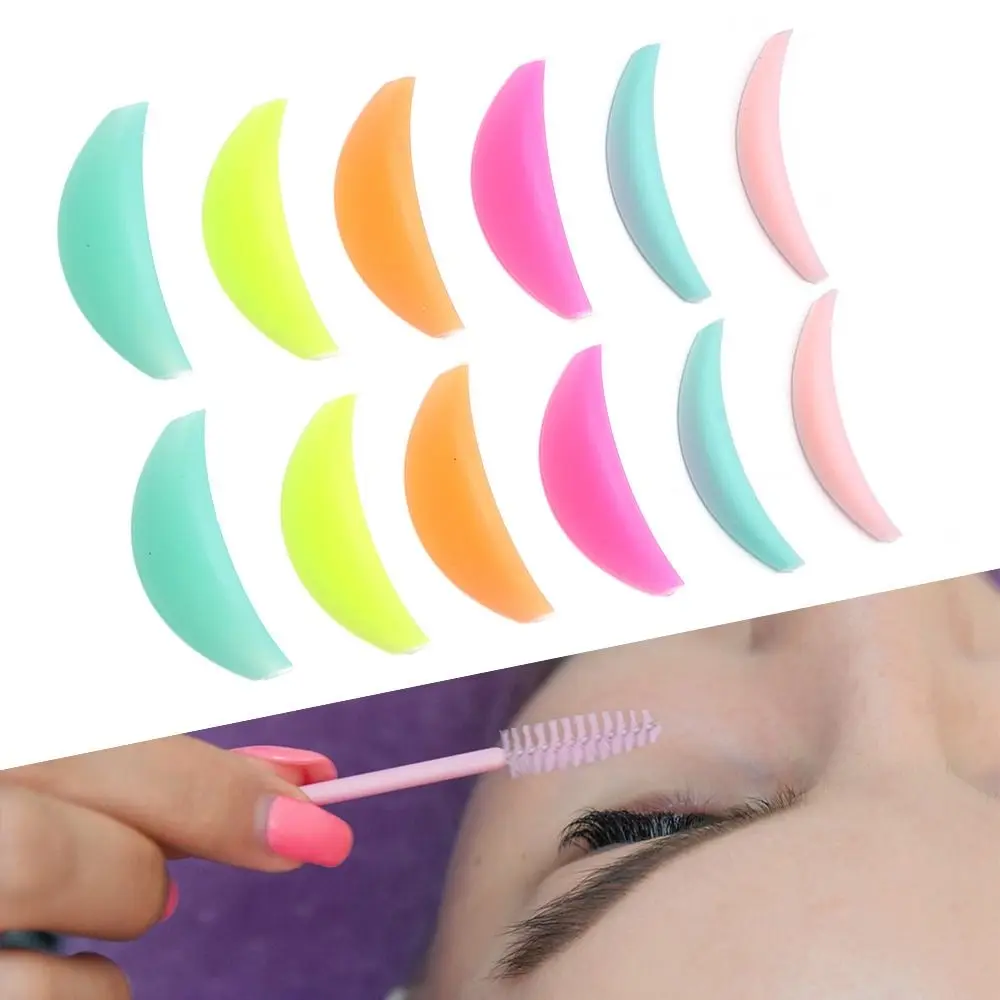 

6Pairs Applicator Tools Silicone Eyelash Perm Pad Makeup Accessories Reusable Silicone Eye Patch Eyelash Extension