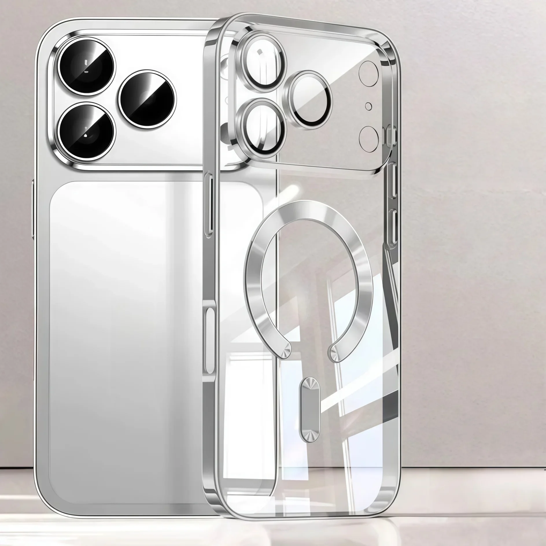 Camera Protection Clear Luxury Plating Cover Soft TPU Drop Protective thumbnail 5