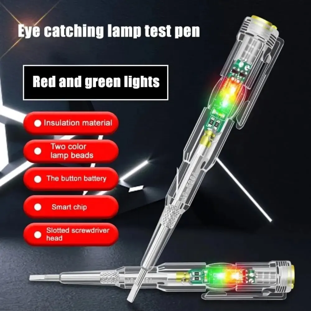 Electric Tester Pen Double Light Sensor Beep Alarm Broken Zero Fire Wire Detection
