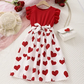 Girls Flying Sleeve Dress 1