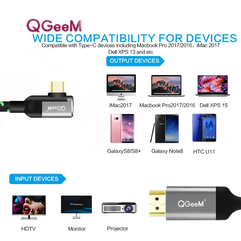 Usb c to hdmi ̺ ȣȯ  4k 60HZ Ÿ c to hdmi 2.0 ̺ Ʈ 3 ̺, ƺ ȭ Ʈ 10 Ｚ S8 ȣȯ