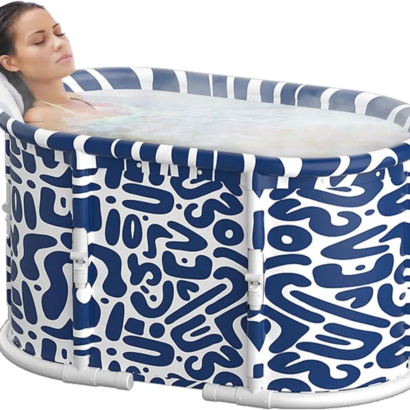 Foldable Ice Bath Tub Portable Bathtub for Adults Installation-free Soaking Bath Tub Eco-Friendly Shower Bathing Hot Water B