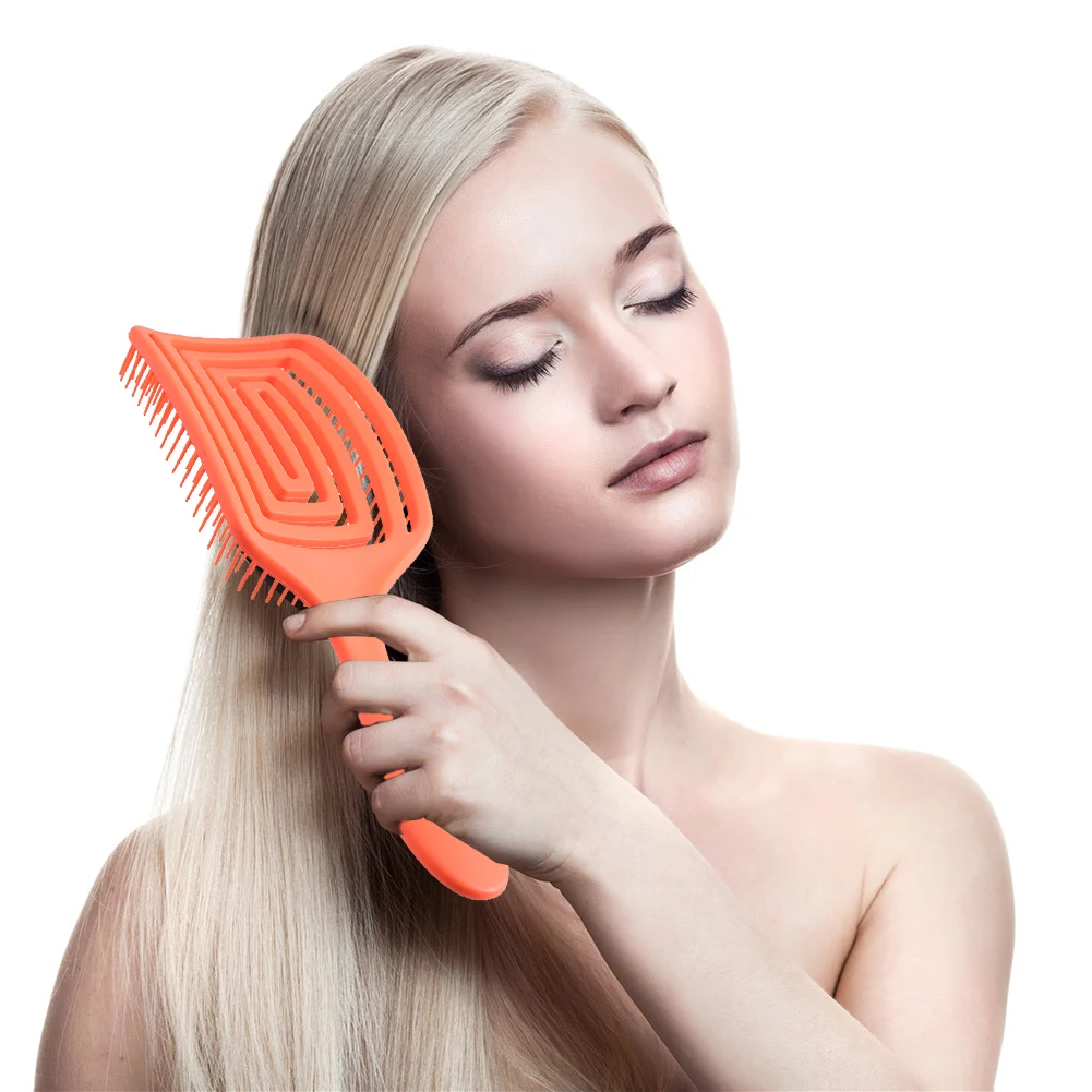 Hair Brush Comb Girls Hair Scalp Massage Comb Hairbrush Bristle Nylon Women Wet Curly Detangle Hair Brush for Salon Hairdressing Styling Tools