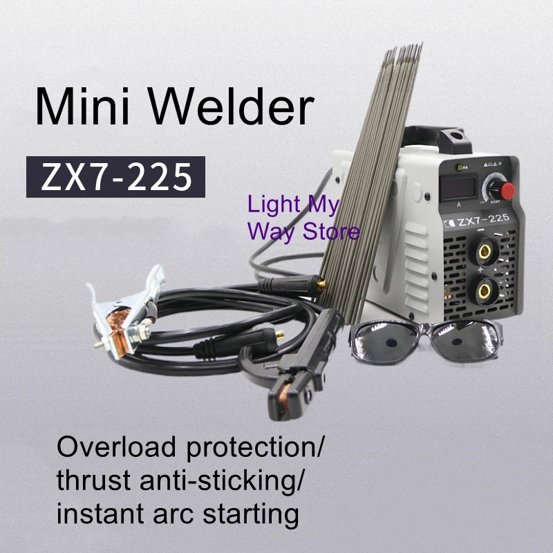 Mini household 220V welding machine manual welding DC micro inverter ZX7-225 machine 2.5-3.2 rod